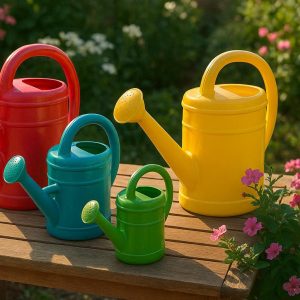 6 Lightweight Plastic Watering Can Set